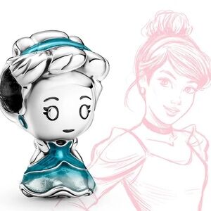 Disney Cinderella Silver Princess Charm